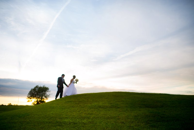 Amazing Sunset Wedding Day Photos at Glendarin Hills Country Club in Angola, IN