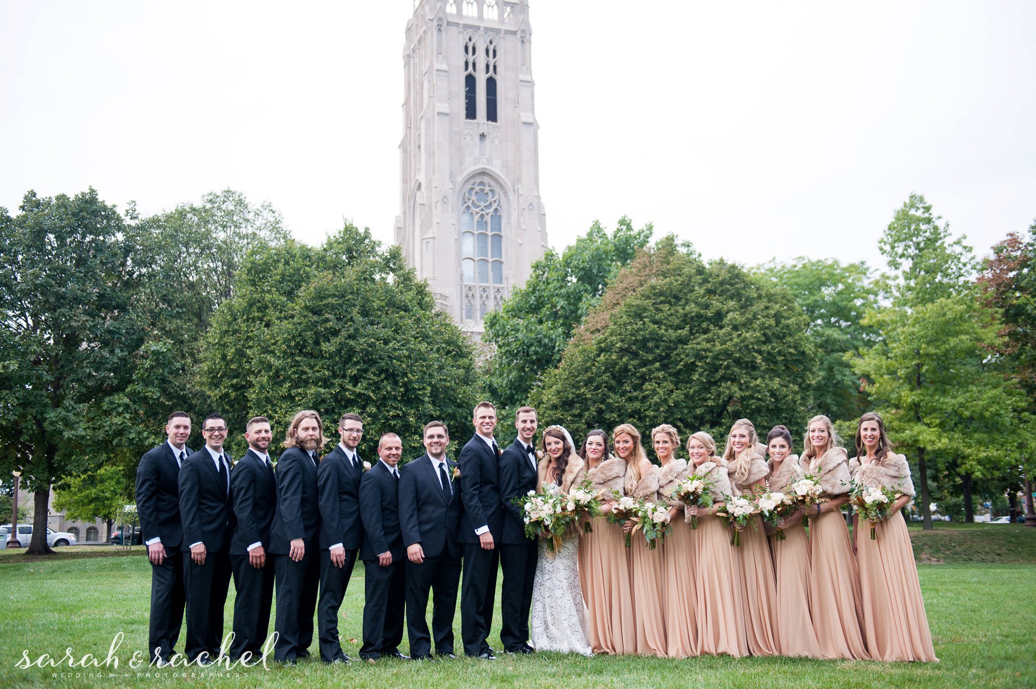 Scottish Rite Cathedral Wedding | Gold Wedding Detaiils | Gold bridesmaids dresses