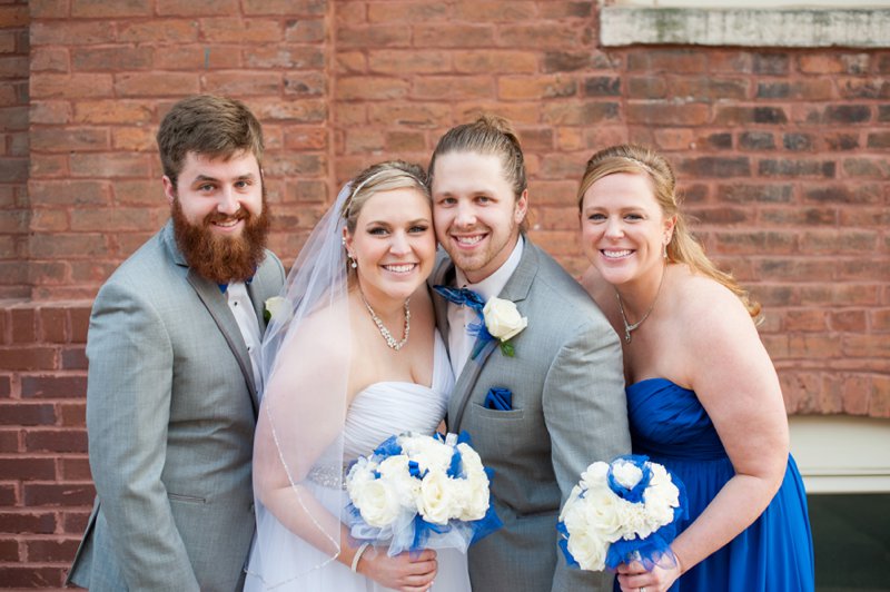 Milltop wedding Noblesville | bridal party | Royal blue bridesmaid dress | Sarah and Rachel Wedding Photographers | Indianapolis Wedding Photographers