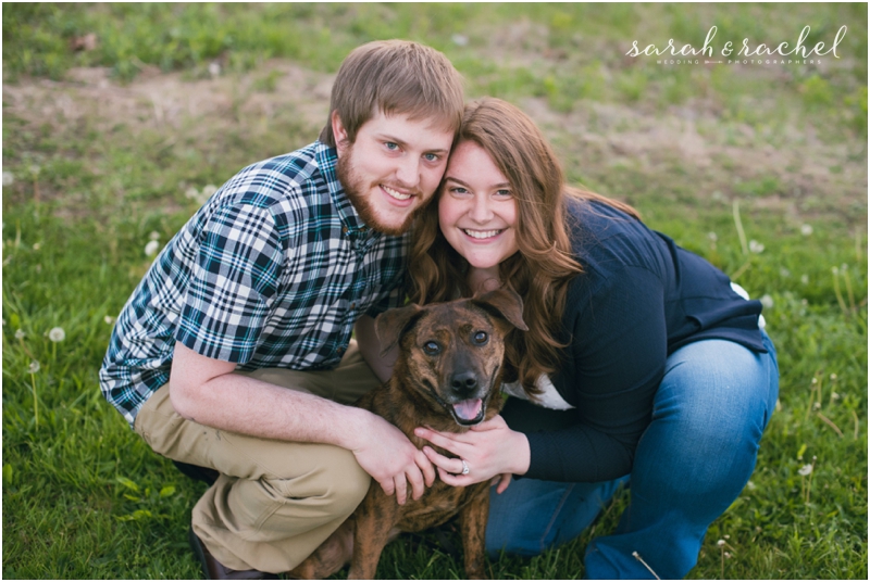 Indianapolis Engagement Session | Fort Harrison State Park | dog 