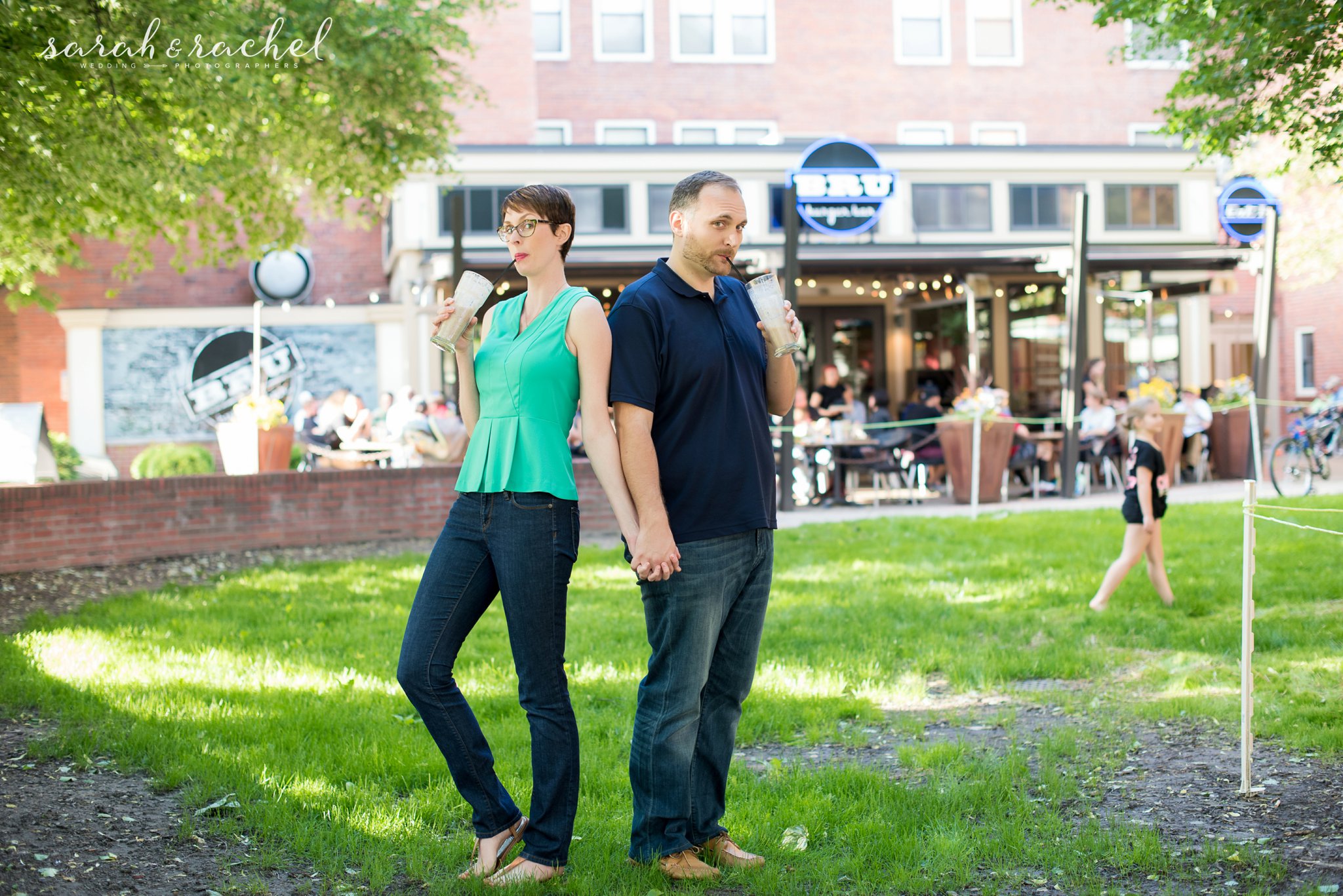 Adam + Elsie | Indianapolis Museum of Art Engagement Session | Indianapolis, IN | Sarah and Rachel Wedding Photographers | Bur Burger Bar | chocolate milkshake 