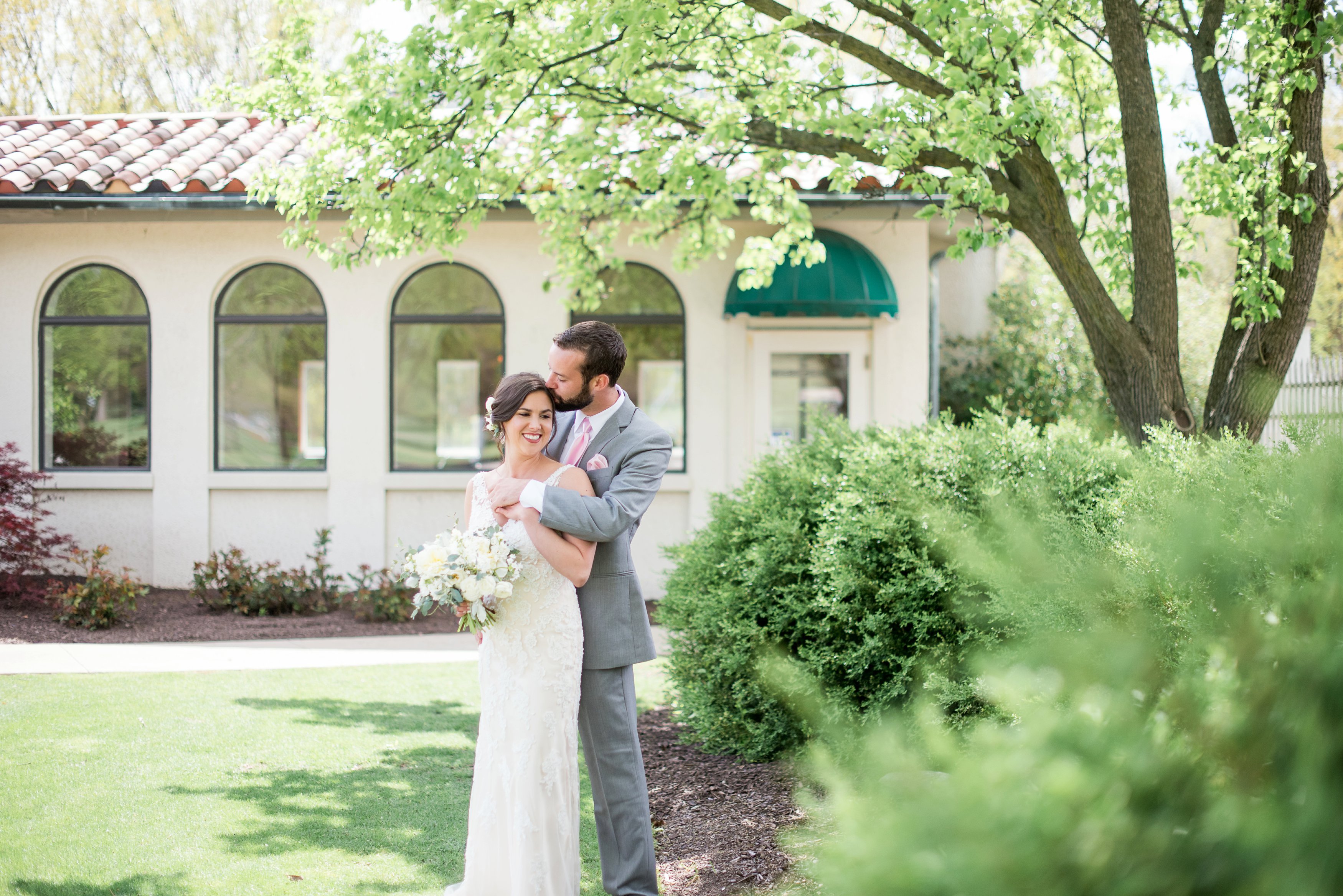 Sarah & Rachel | Wedding Photographers, Pale blue, blush, and white wedding | Hillcrest country club | Indianapolis, Indiana