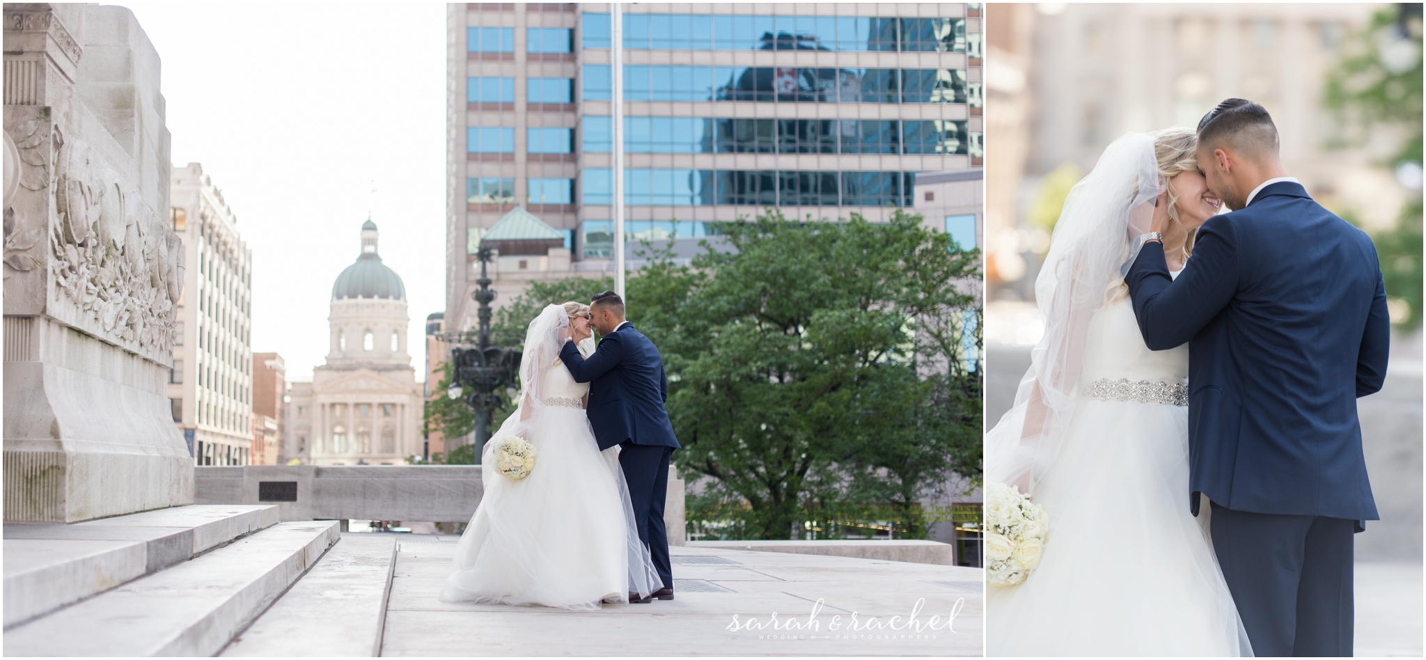 Chris & Jillian | Indianapolis wedding | Omni Severin Hotel | Monument Circle photos