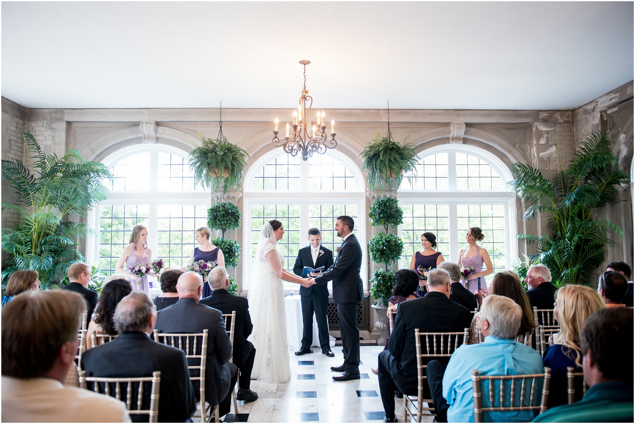 Mark and Alyssa | Laurel Hall Wedding | Indianapolis, IN | Purple wedding details | Woven Blooms Florist