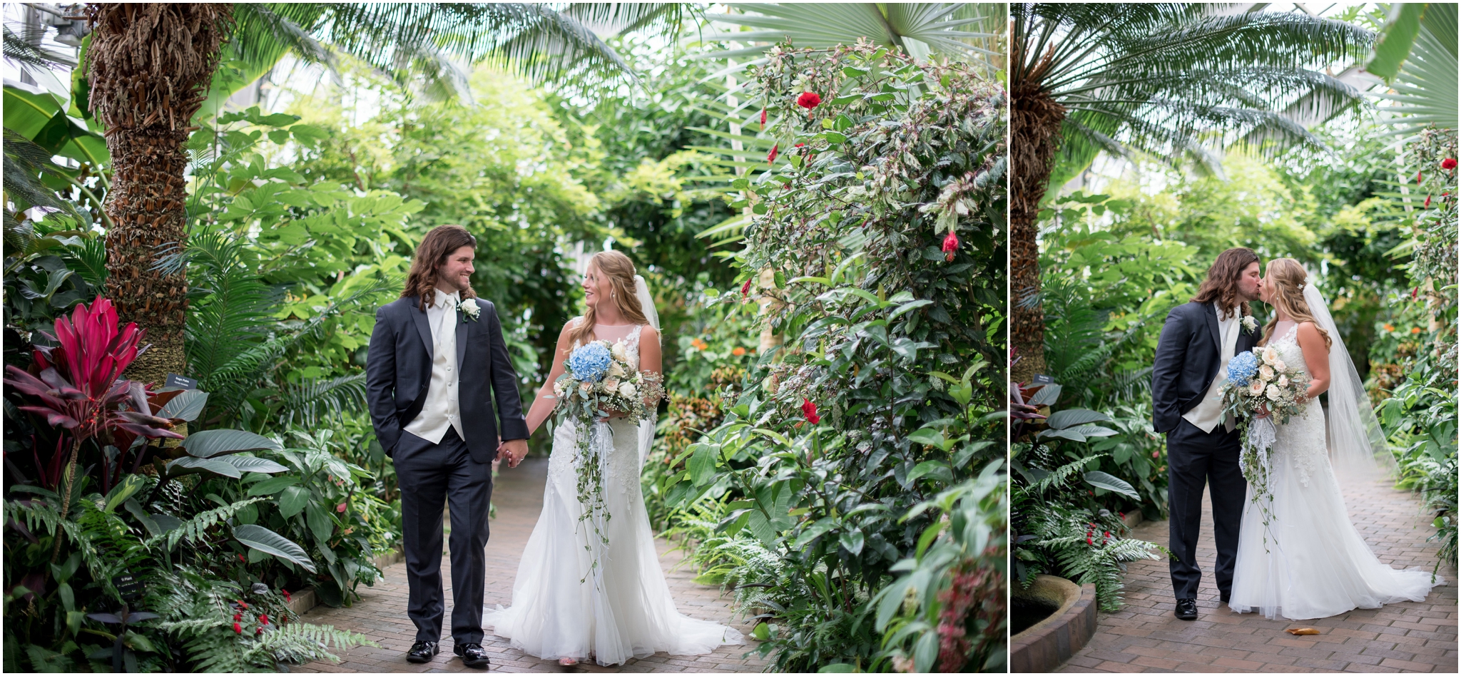 The Biltwell | Indianapolis, IN | Blue and white wedding | Garfield Park Conservatory 