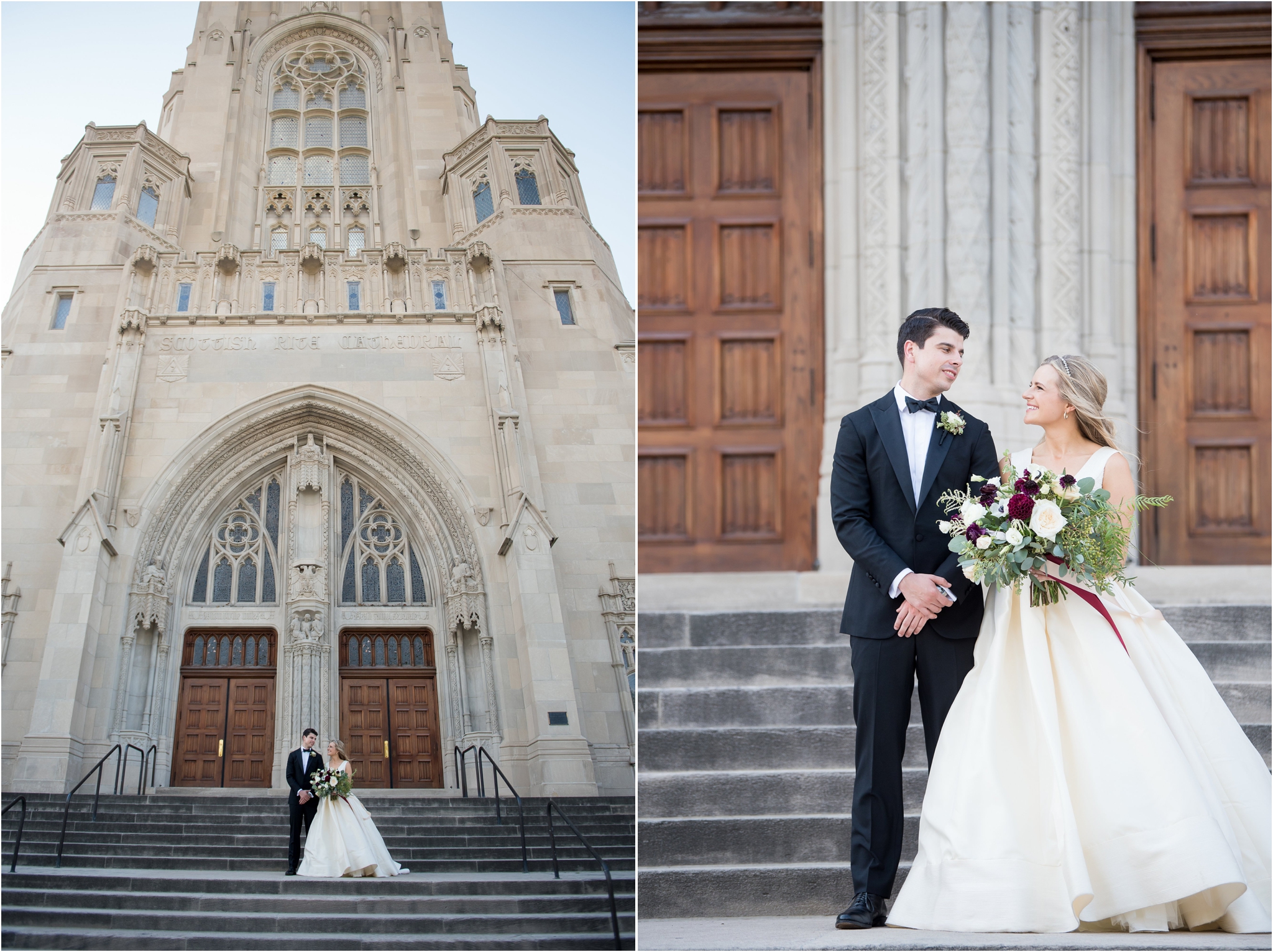 Scottish Rite Cathedral and Indianapolis Central Library wedding | Sarah & Rachel Wedding Photographers