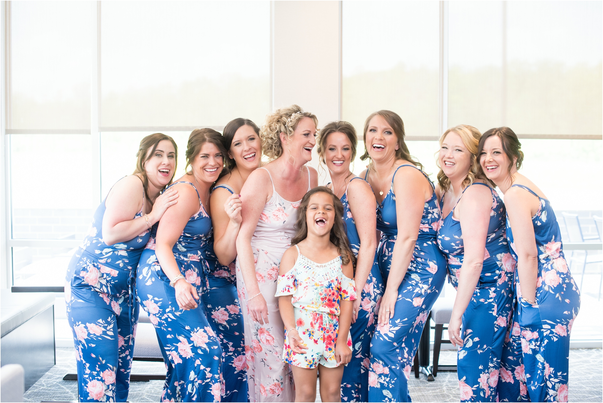 Lindley Farmstead at Chatham Hills | Sarah and Rachel Wedding Photographers | Westfield, Indiana wedding | bridesmaids in robes