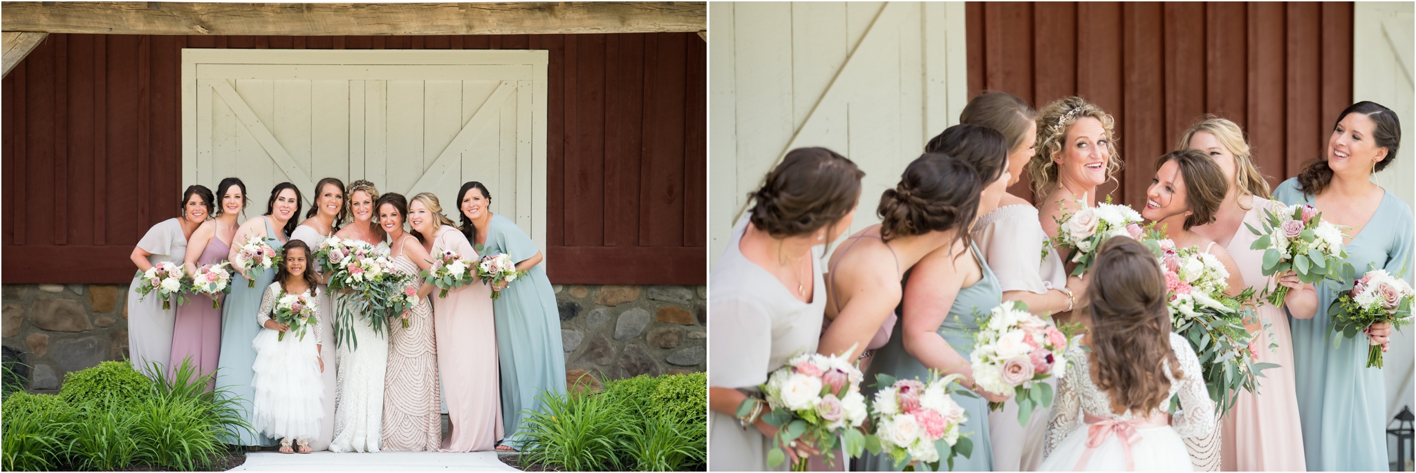 Lindley Farmstead at Chatham Hills | Sarah and Rachel Wedding Photographers | Westfield, Indiana wedding | blush wedding day colors