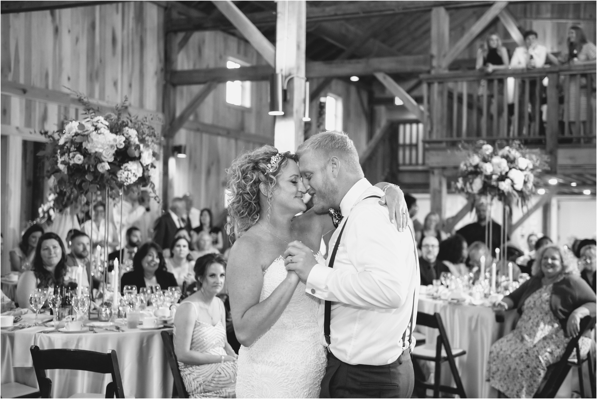Lindley Farmstead at Chatham Hills | Sarah and Rachel Wedding Photographers | Westfield, Indiana wedding | romantic first dance as husband and wife