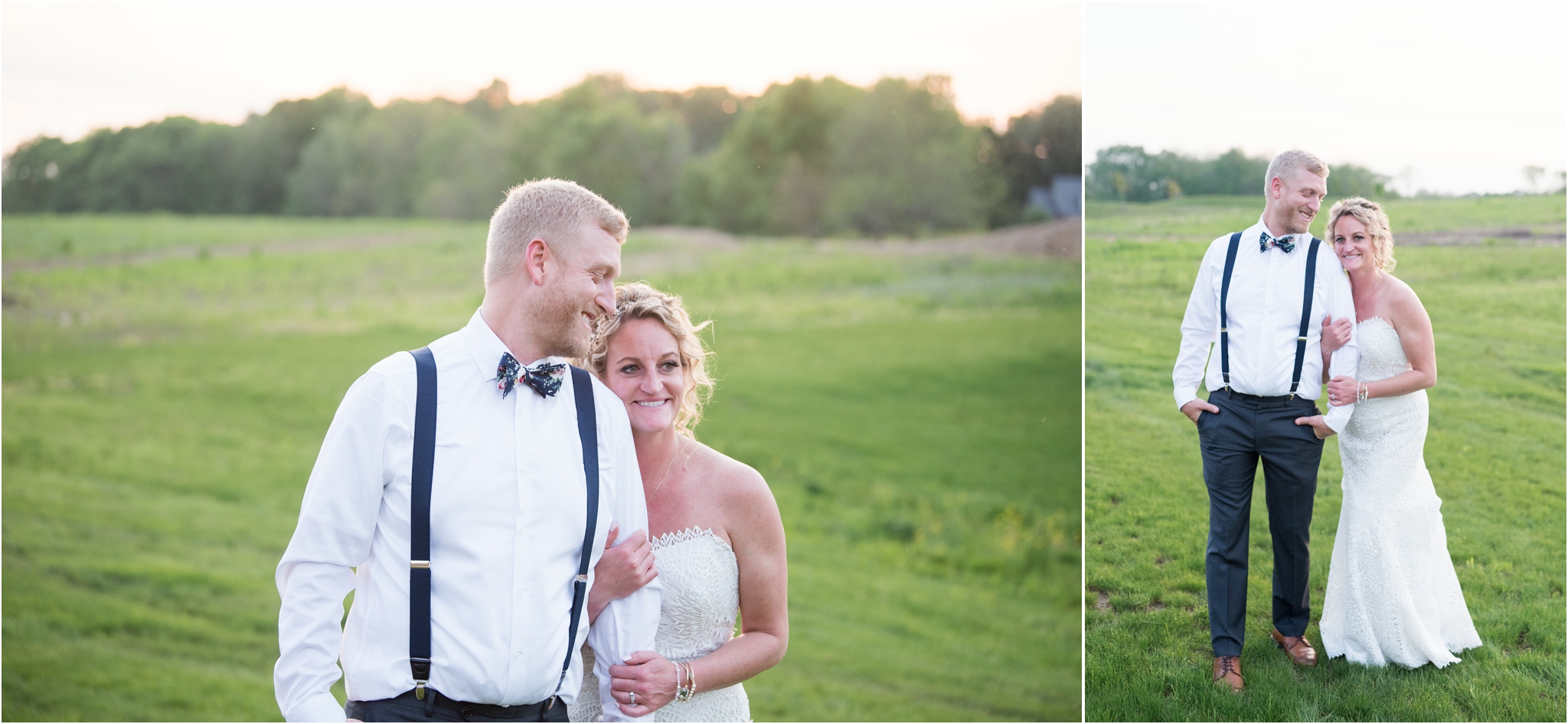Lindley Farmstead at Chatham Hills | Sarah and Rachel Wedding Photographers | Westfield, Indiana wedding | sunset photos