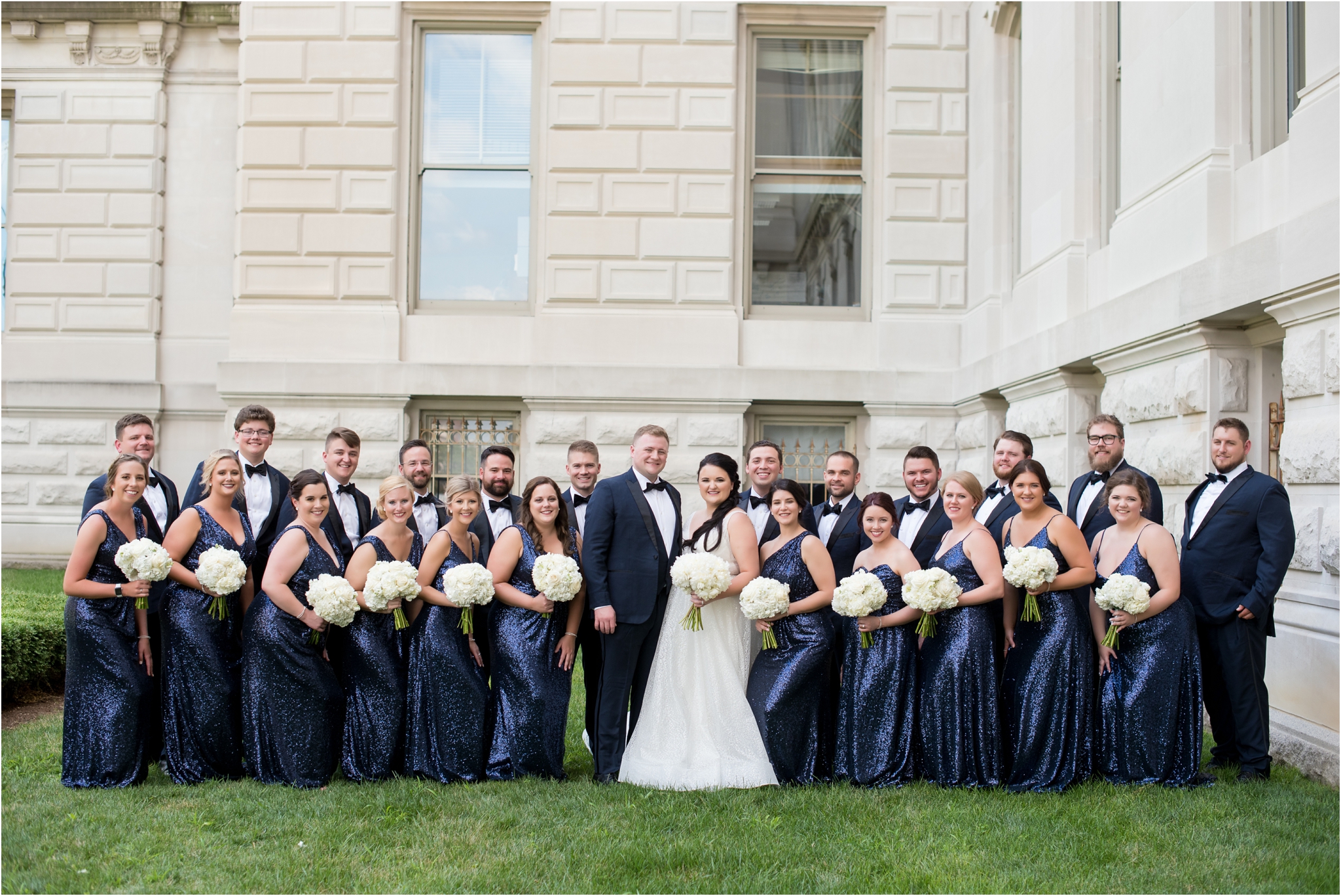 Indiana State House Ceremony | Sarah and Rachel Wedding Photographers | Indianapolis, IN | Beautiful classic Bridal Party Portraits