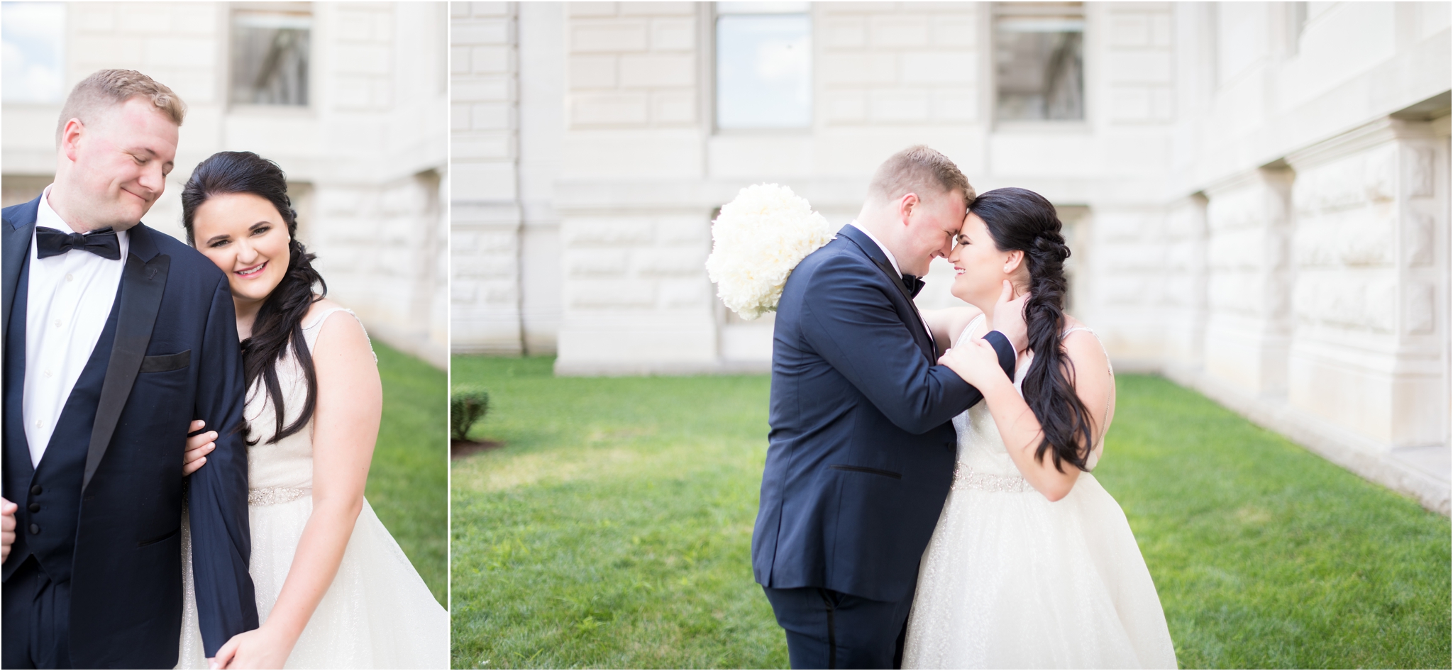 Indiana State House Ceremony | Sarah and Rachel Wedding Photographers | Indianapolis, IN | Bride and Groom Outdoor Photos