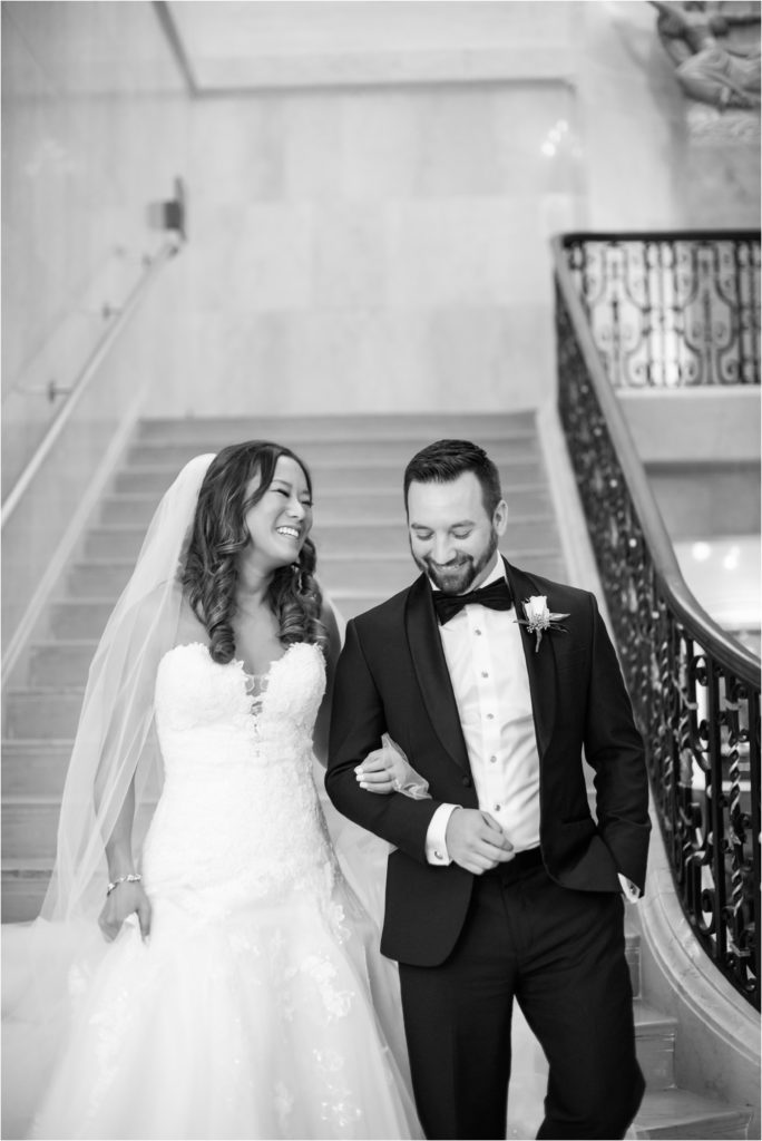 Wedding Day Portraits at The Detroit Athletic Club
