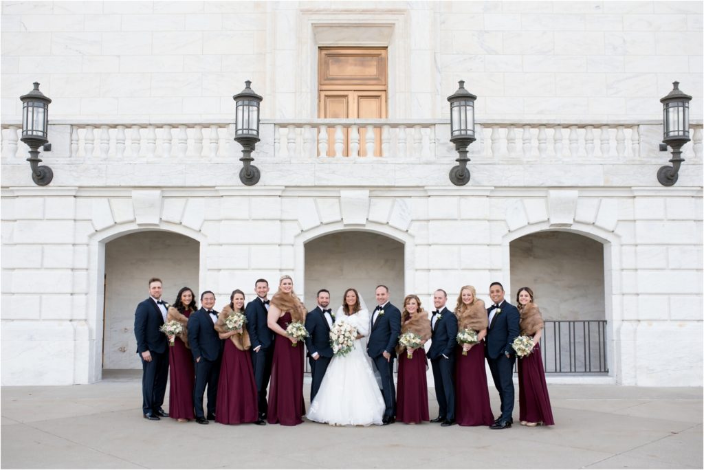Bridal Party Portraits at The Detroit Institute of Art