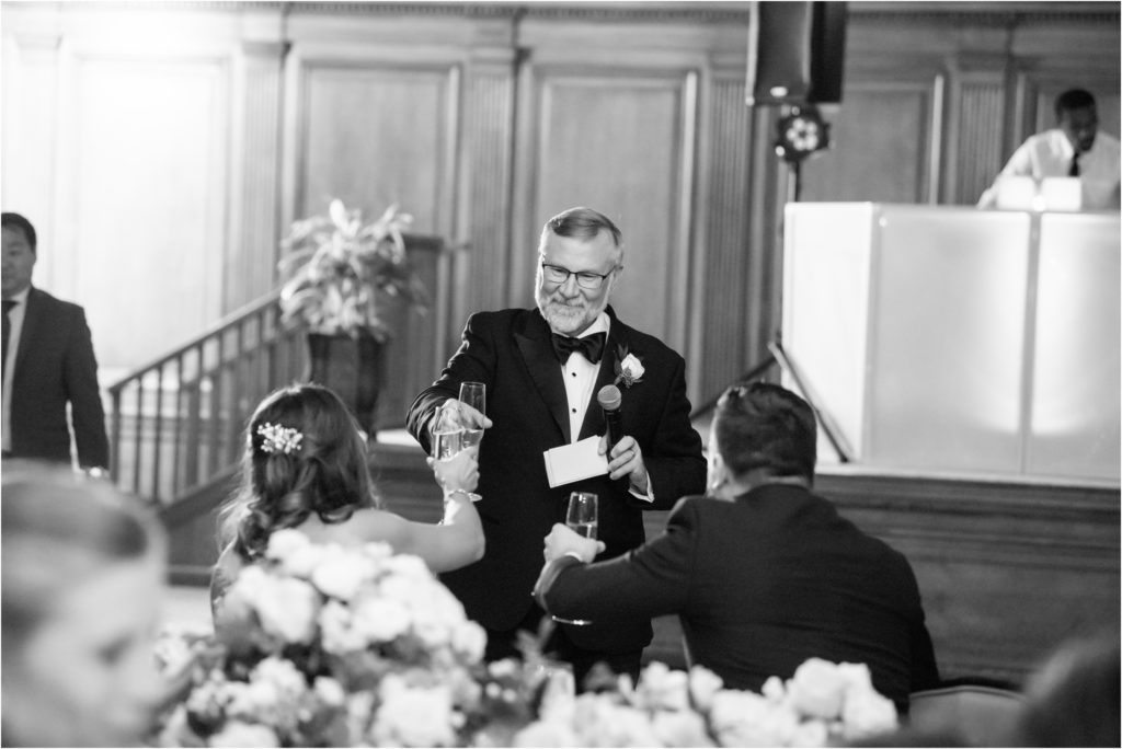 Father of the Bride Toast at The Detroit Athletic Club