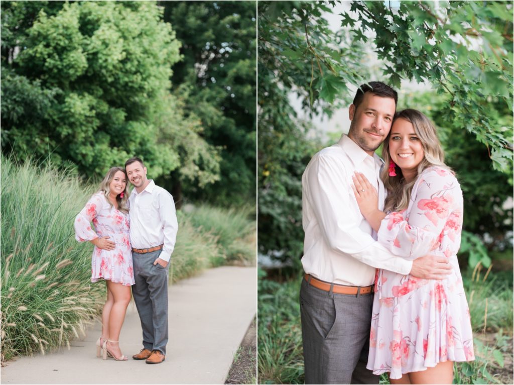 Couple at IU law school for their engagement session