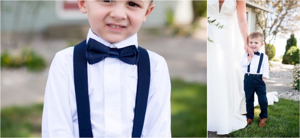 ring bearer in an adorable bow tie