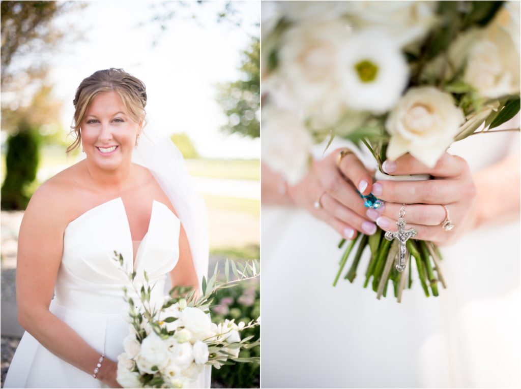stunning white and green simple wedding bouquet