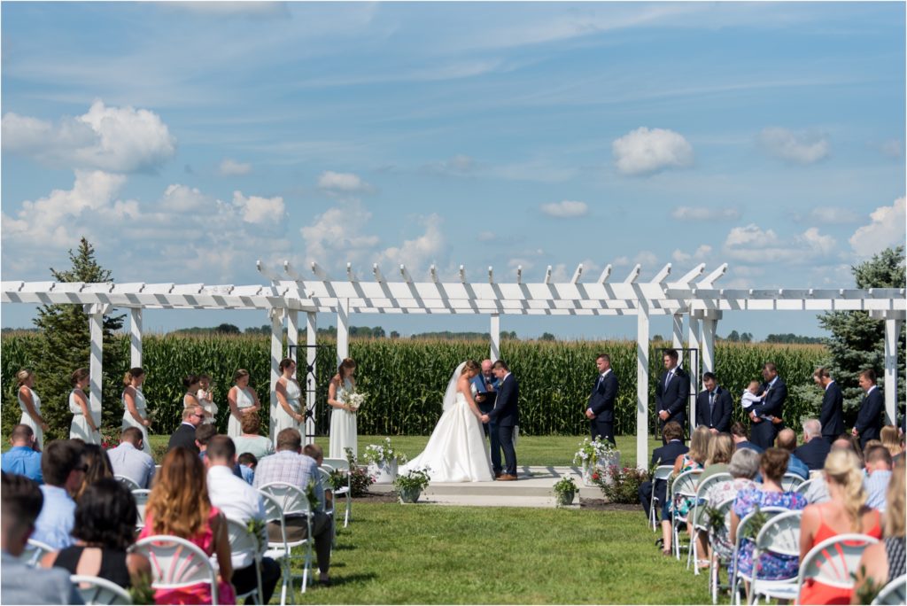 outdoor ceremony at the stunning maple lane pavilion