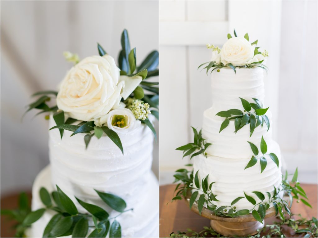 beautiful simple three tier white wedding cake