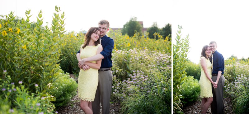 downtown indianapolis engagement session | yellow dress