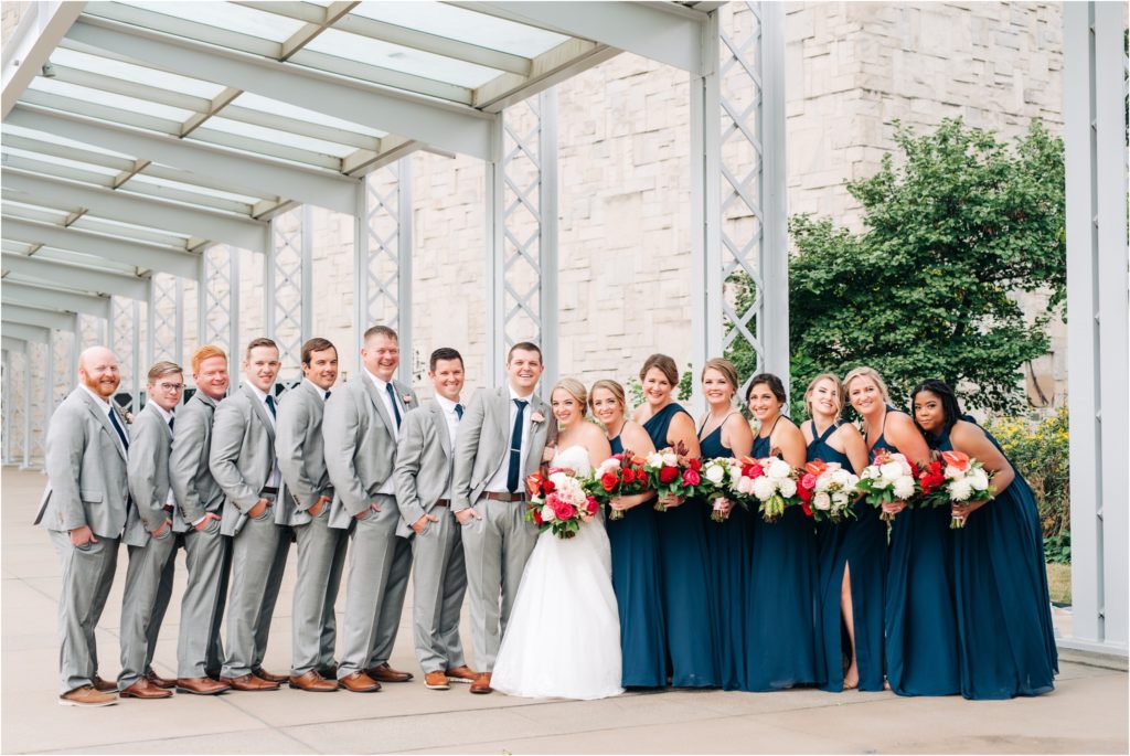 The Indiana State Museum bridal party fun