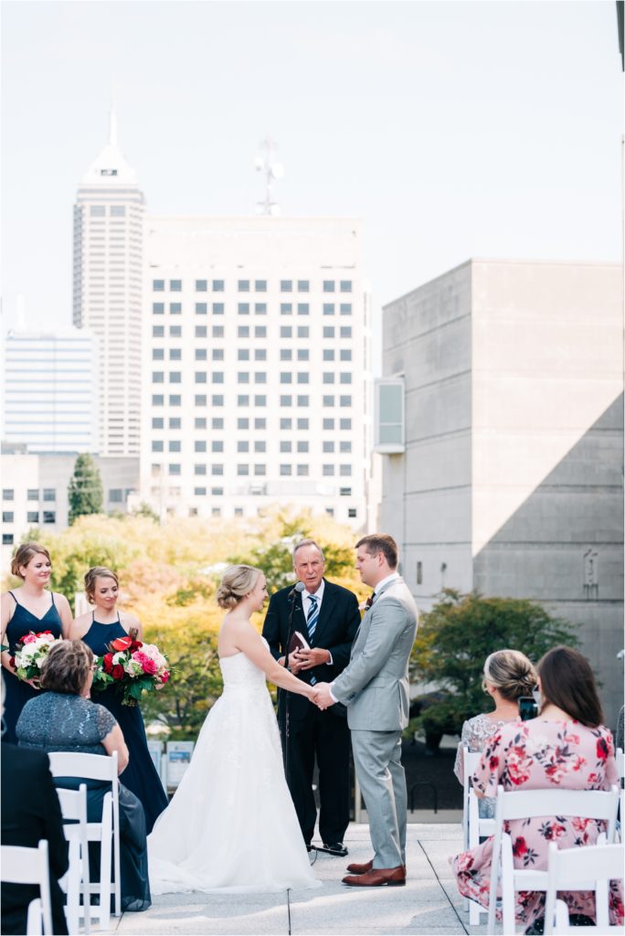 An incredible wedding overlooking the city of Indianapolis