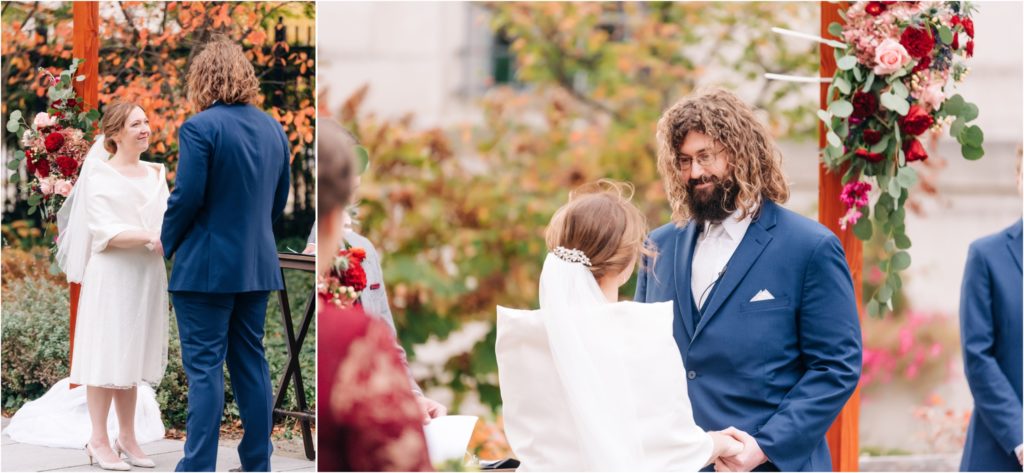 Exchanging vows in the East Garden and the Central Library
