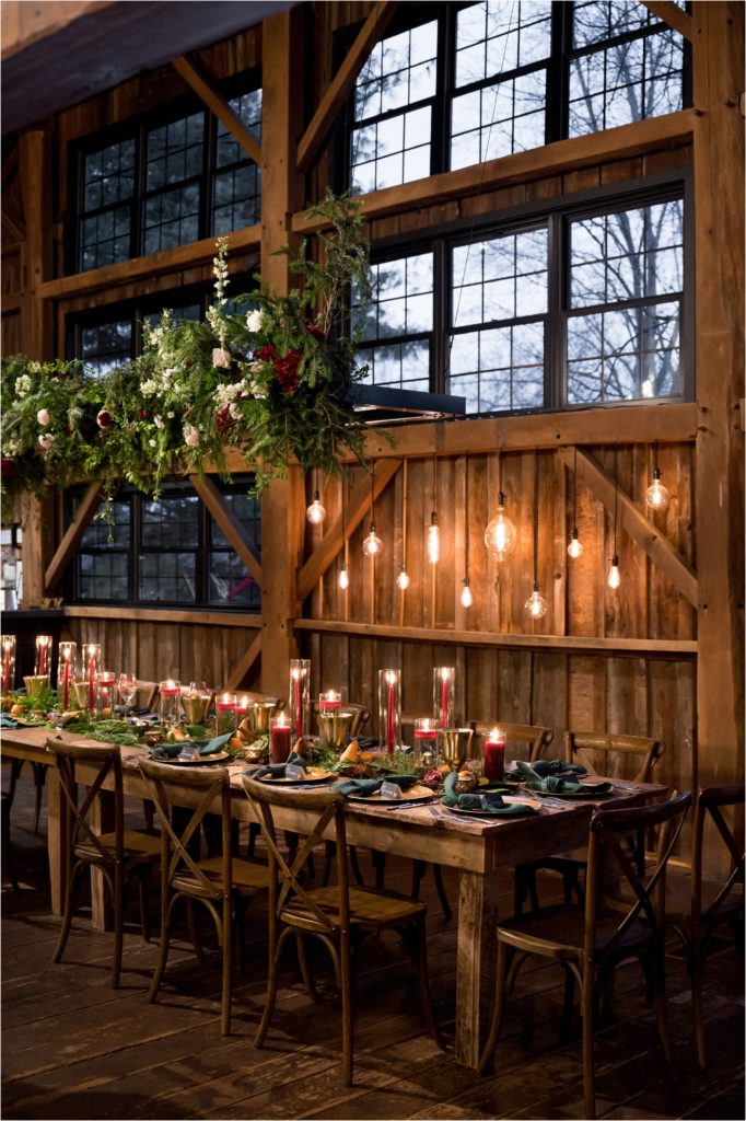 December red and gold wedding details by Boldly Chic Events Indianapolis