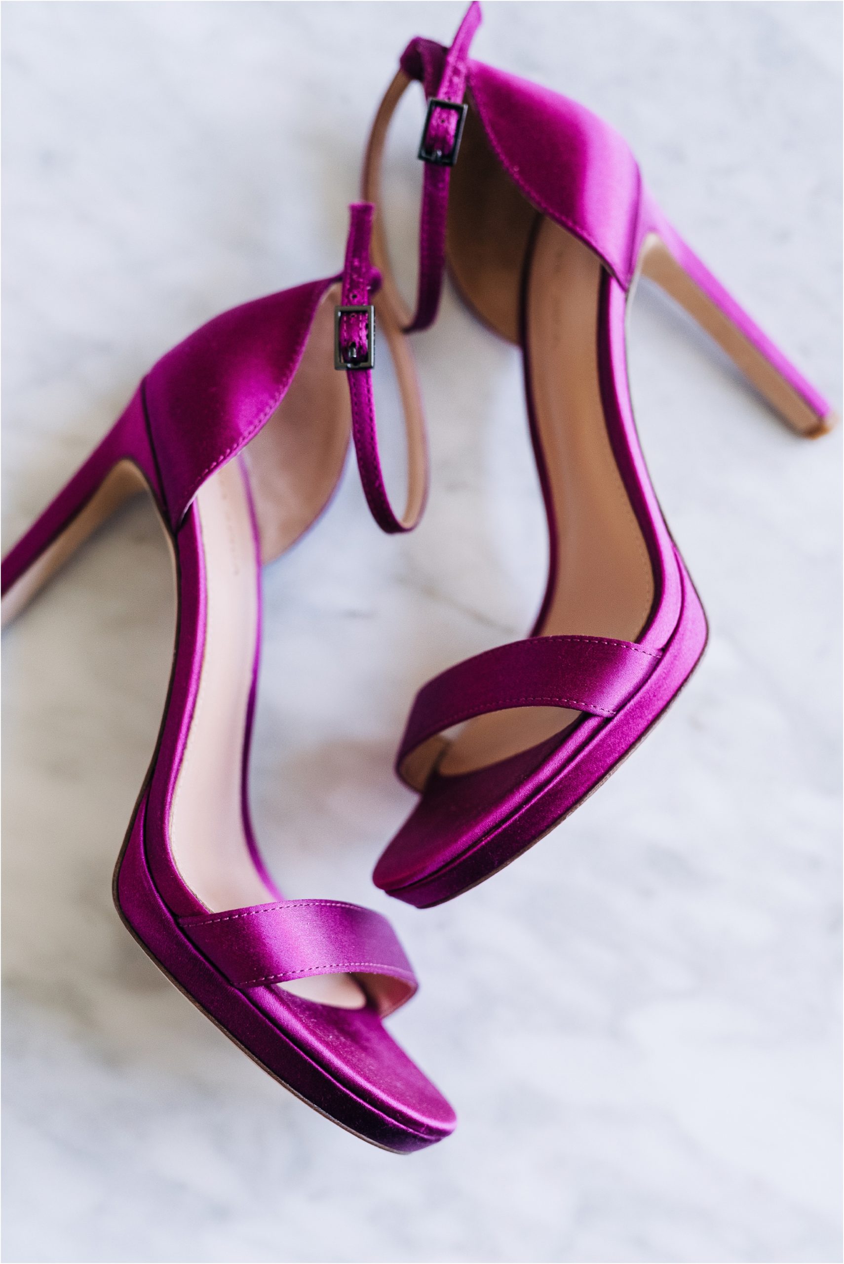 pink wedding day shoes