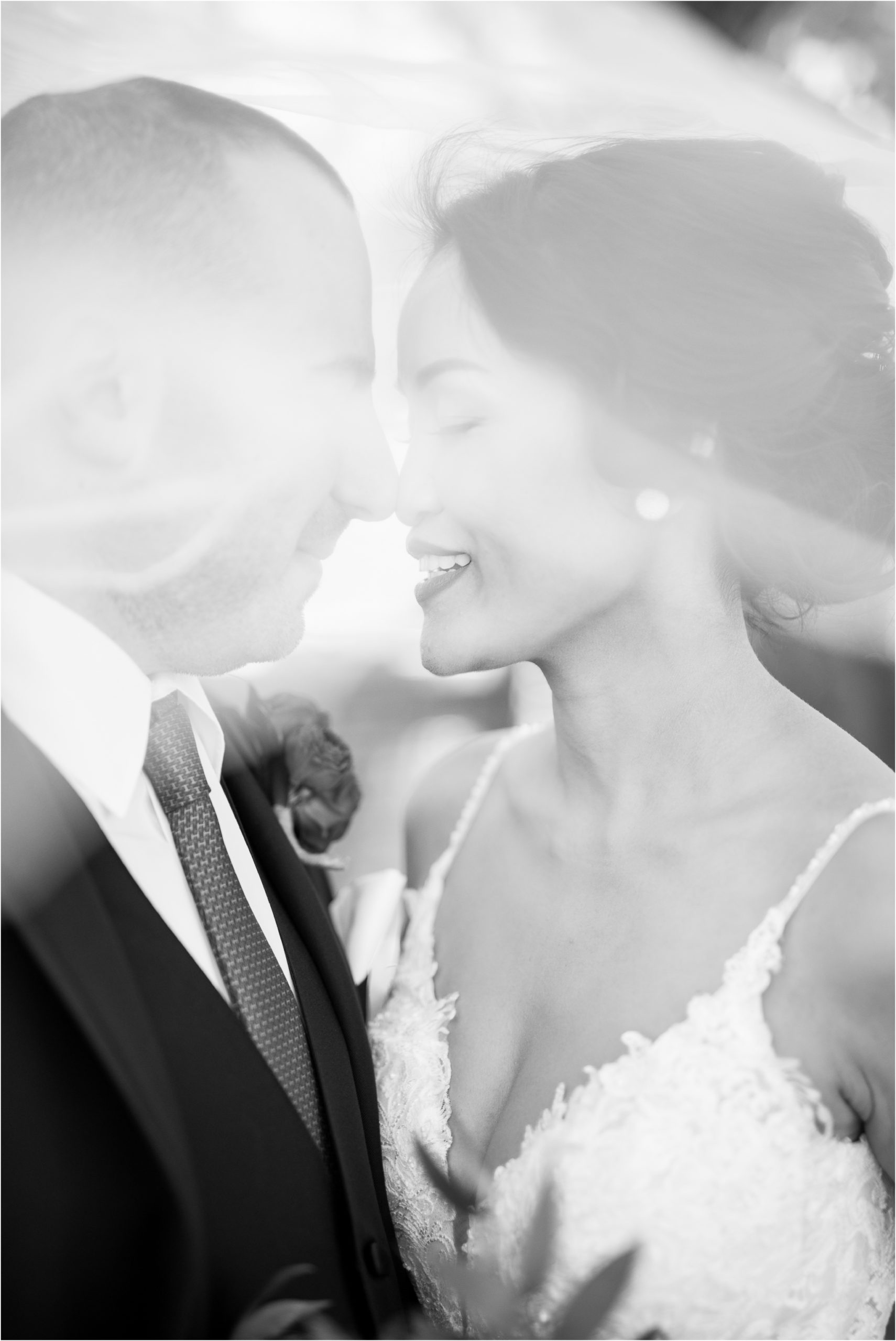 romantic black and white wedding day portraits in indiana