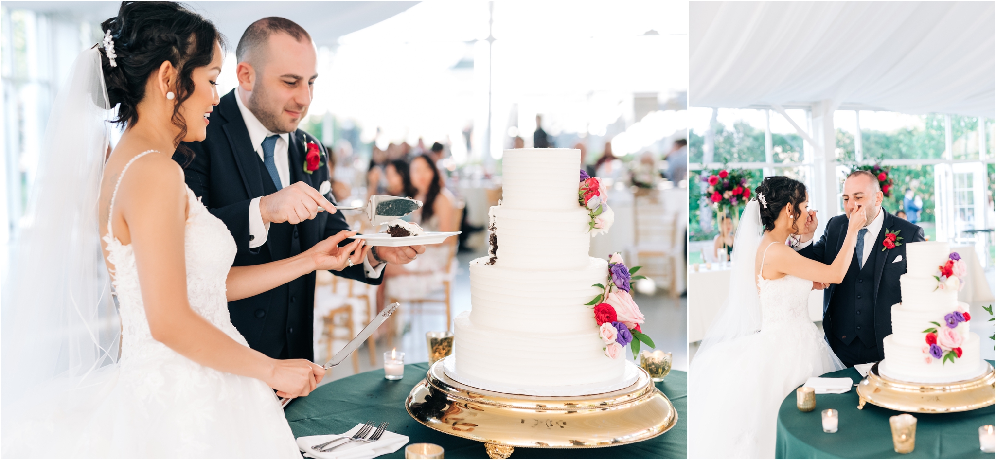 cake cutting at the ritz charles garden pavilion