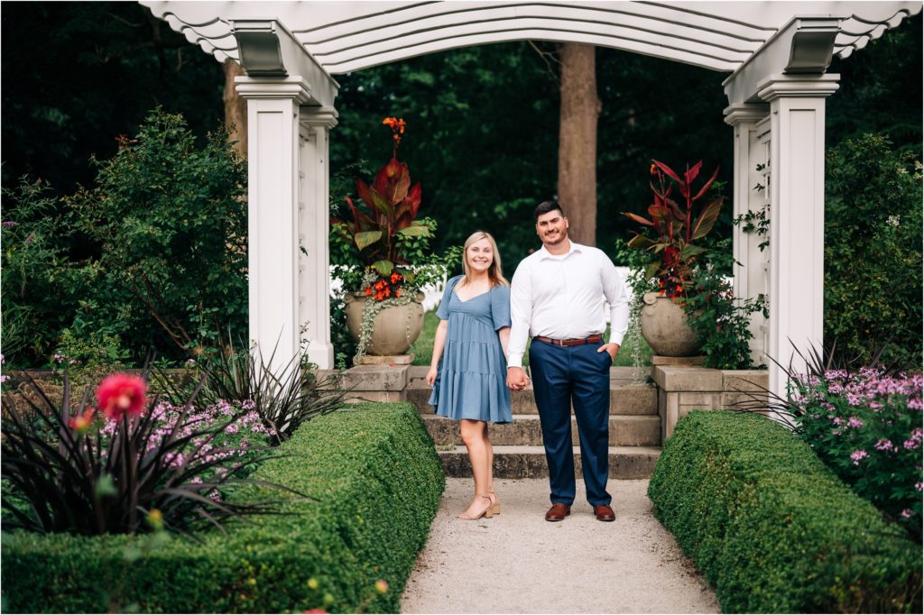 garden engagement session indianapolis