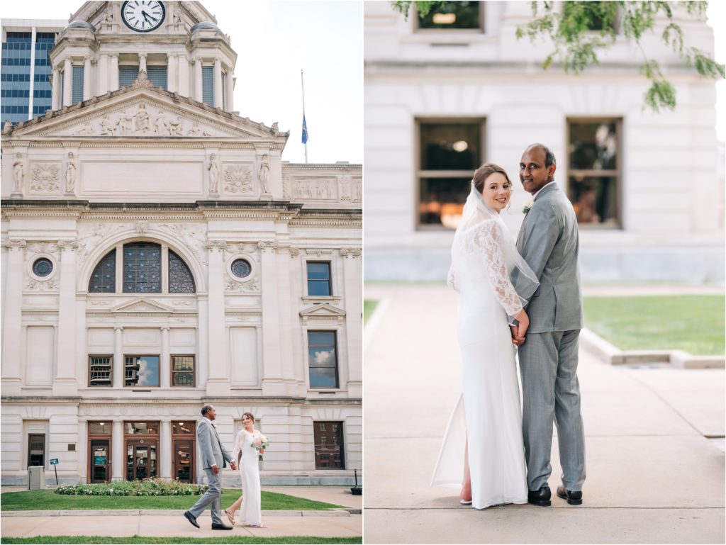 Fort Wayne landmark for wedding day photos
