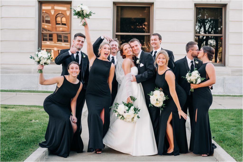 fun bridal party showing their personality