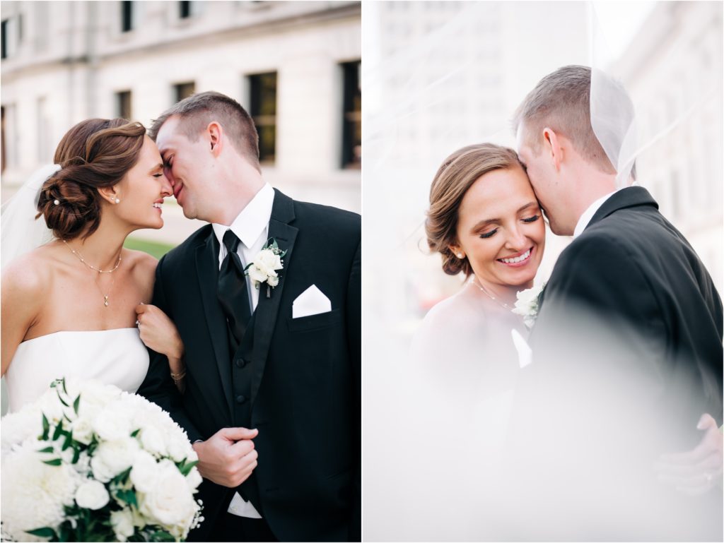 almost kissing photos after their beautiful ceremony