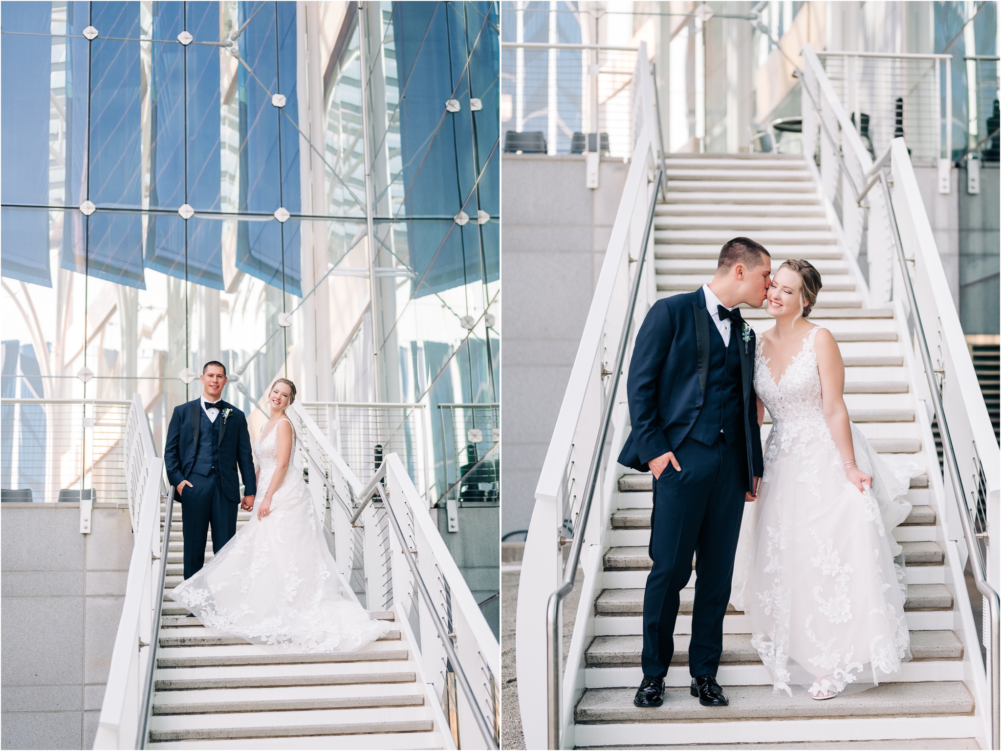 Bride and Groom Photos at the Indianapolis Central Library